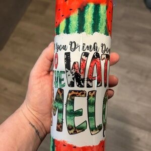 Brand New Watermelon crawl skinny tumbler